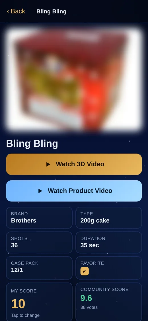 The Bling Bling product page