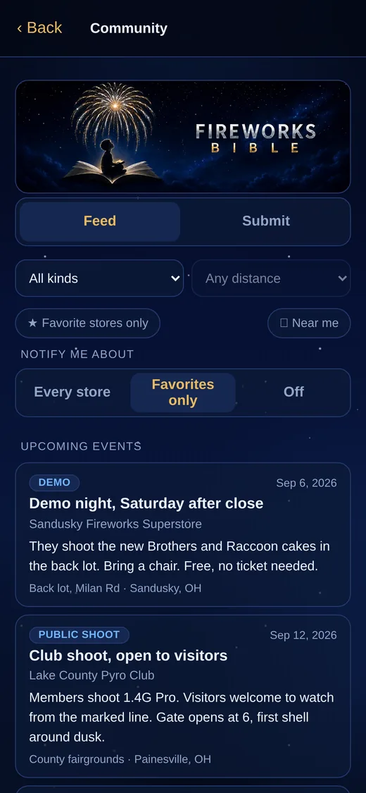 The community feed