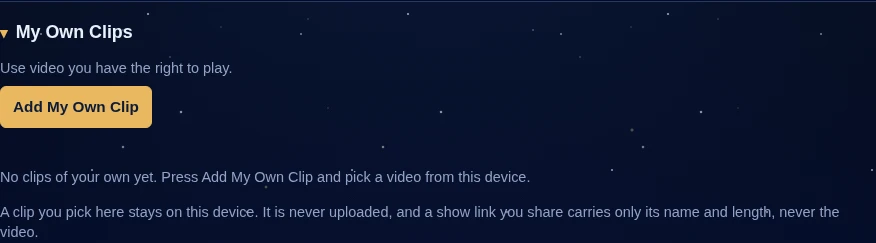 Use your own footage